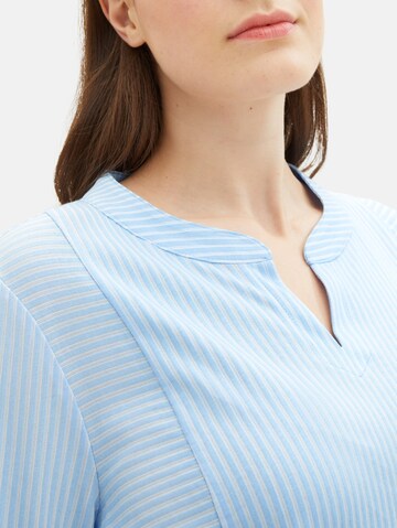 Tom Tailor Women + Bluse in Blau