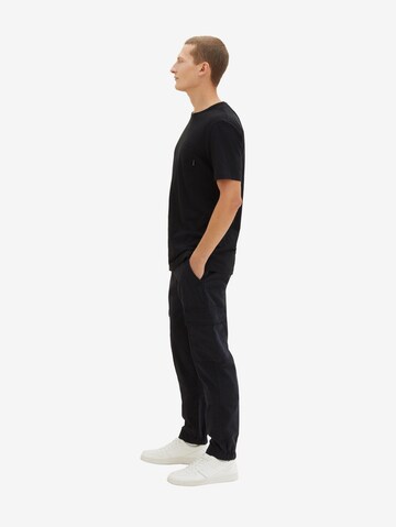TOM TAILOR Tapered Cargo trousers in Black