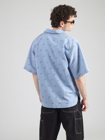 GCDS Comfort fit Button Up Shirt in Blue
