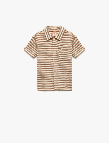 Koton Regular fit Button Up Shirt in Brown: front