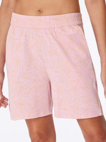 SCHIESSER Pajama pants in Pink: front
