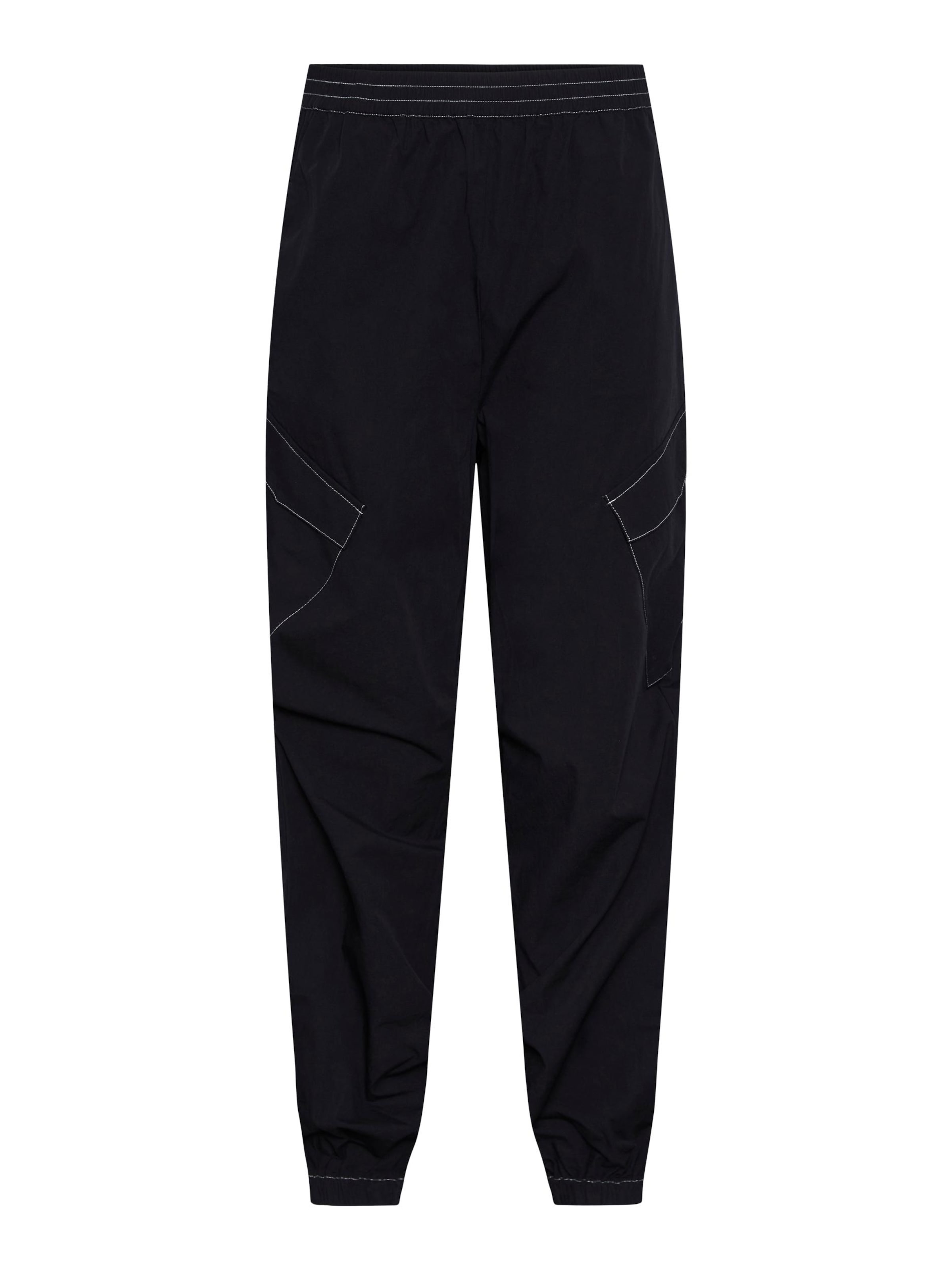 PIECES Tapered Broek 'SARA' in Zwart: voorkant