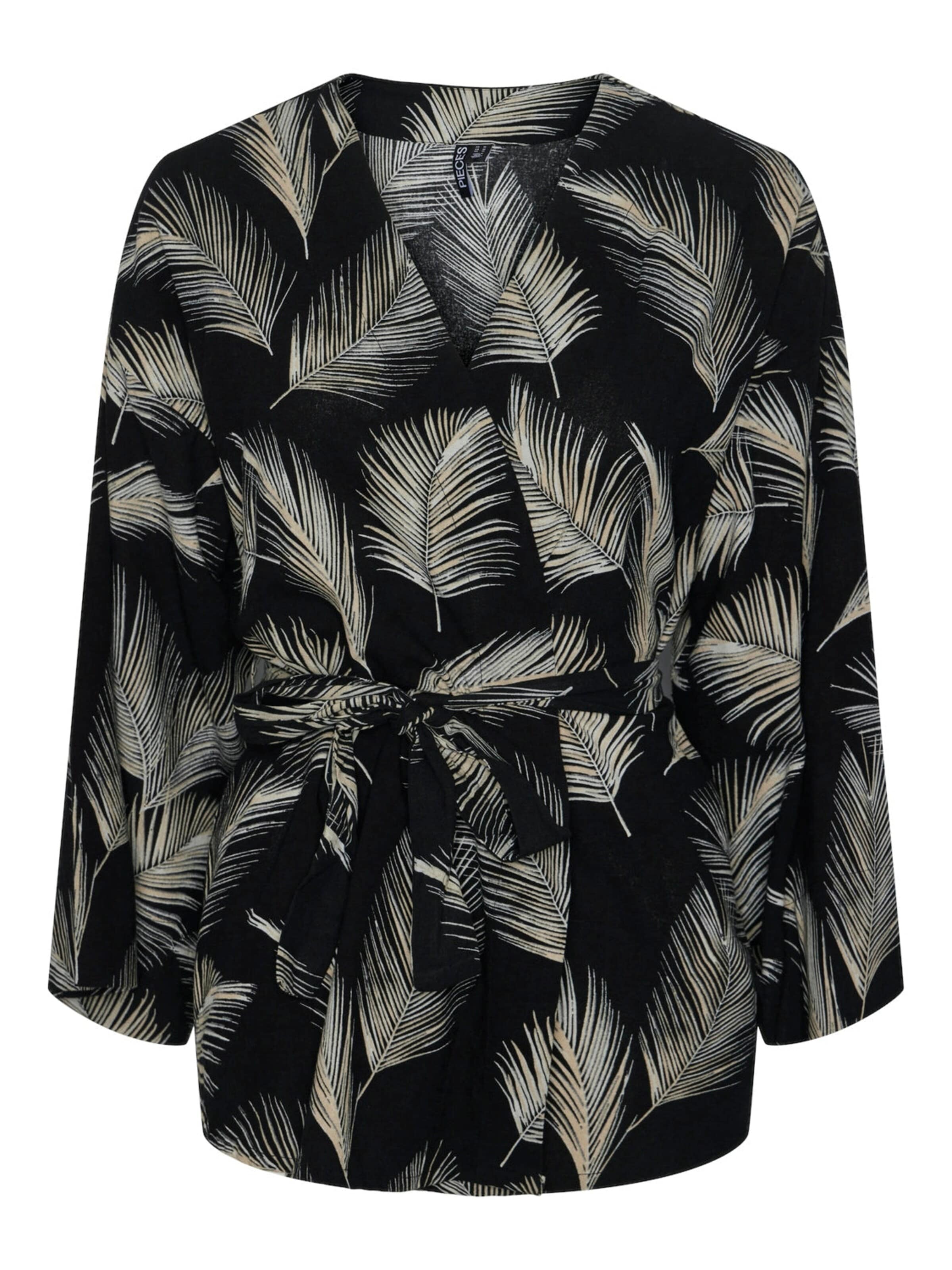 PIECES Kimono w kolorze czarny: przód