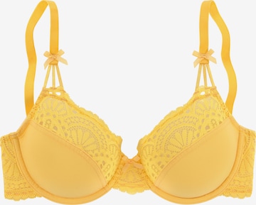 LASCANA T-shirt Bra in Yellow: front