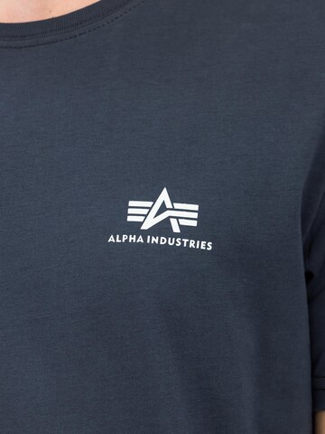 ALPHA INDUSTRIES Shirt 'Basic Small Logo'‌‌‌‌‌‌ in Blau