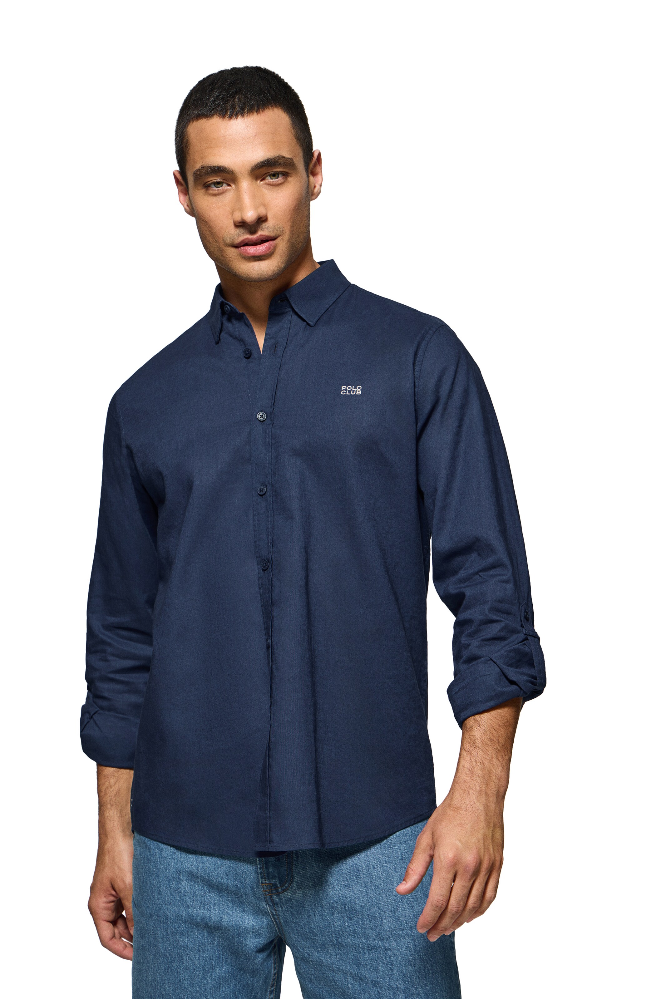 Polo Club Regular fit Button Up Shirt in Blue: front