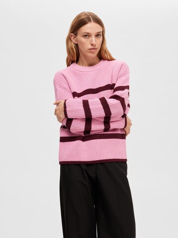 SELECTED FEMME Sweater 'Bloomie' in Pink