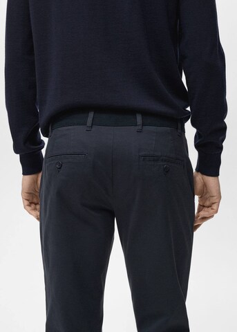 MANGO MAN Tapered Chino Pants 'Prato' in Blue