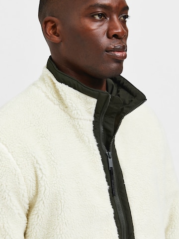 SELECTED HOMME Fleecejacke 'SLHZCHINOOK' in Beige