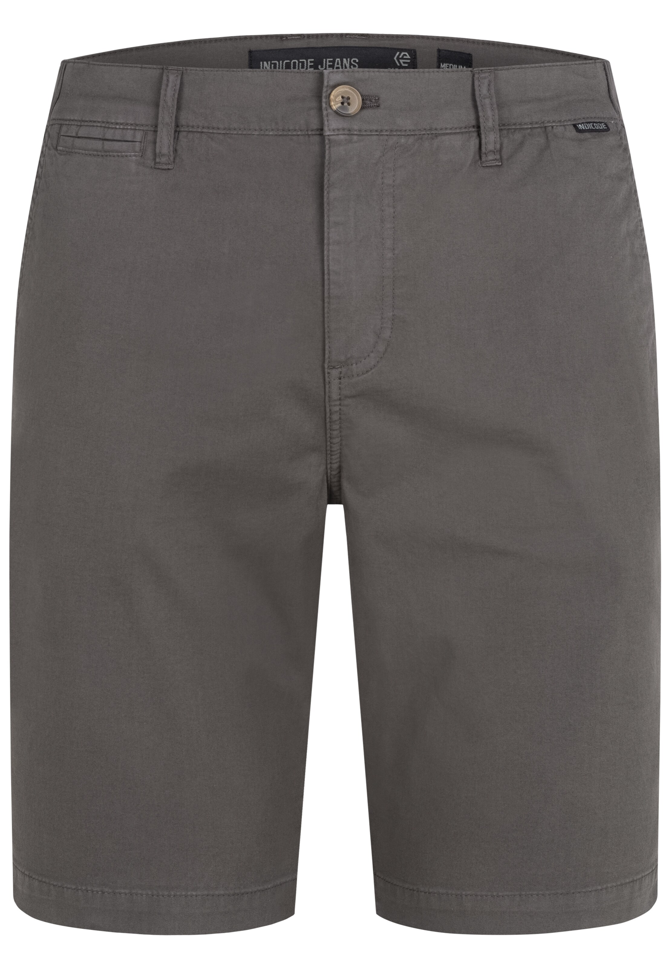 INDICODE JEANS Shorts 'INBjerre' in Grau: Vorderseite