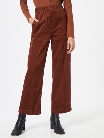 OVS Wide leg Pantalon in Bruin: voorkant