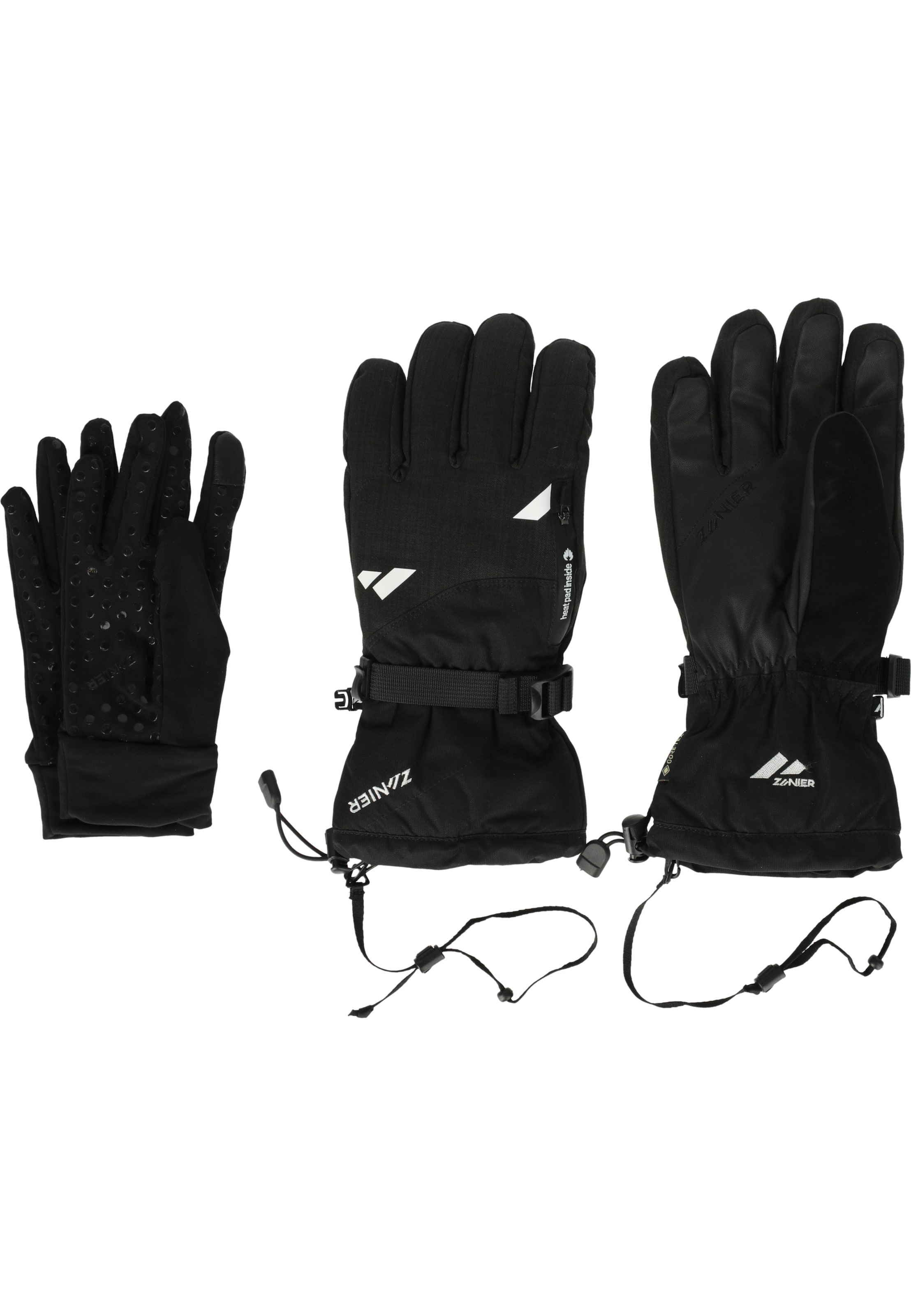 Zanier Fingerhandschuhe 'Ride GTX' in Schwarz: Vorderseite