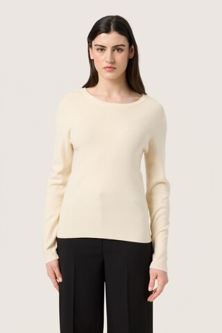 SOAKED IN LUXURY Trui 'Spina' in Wit: voorkant