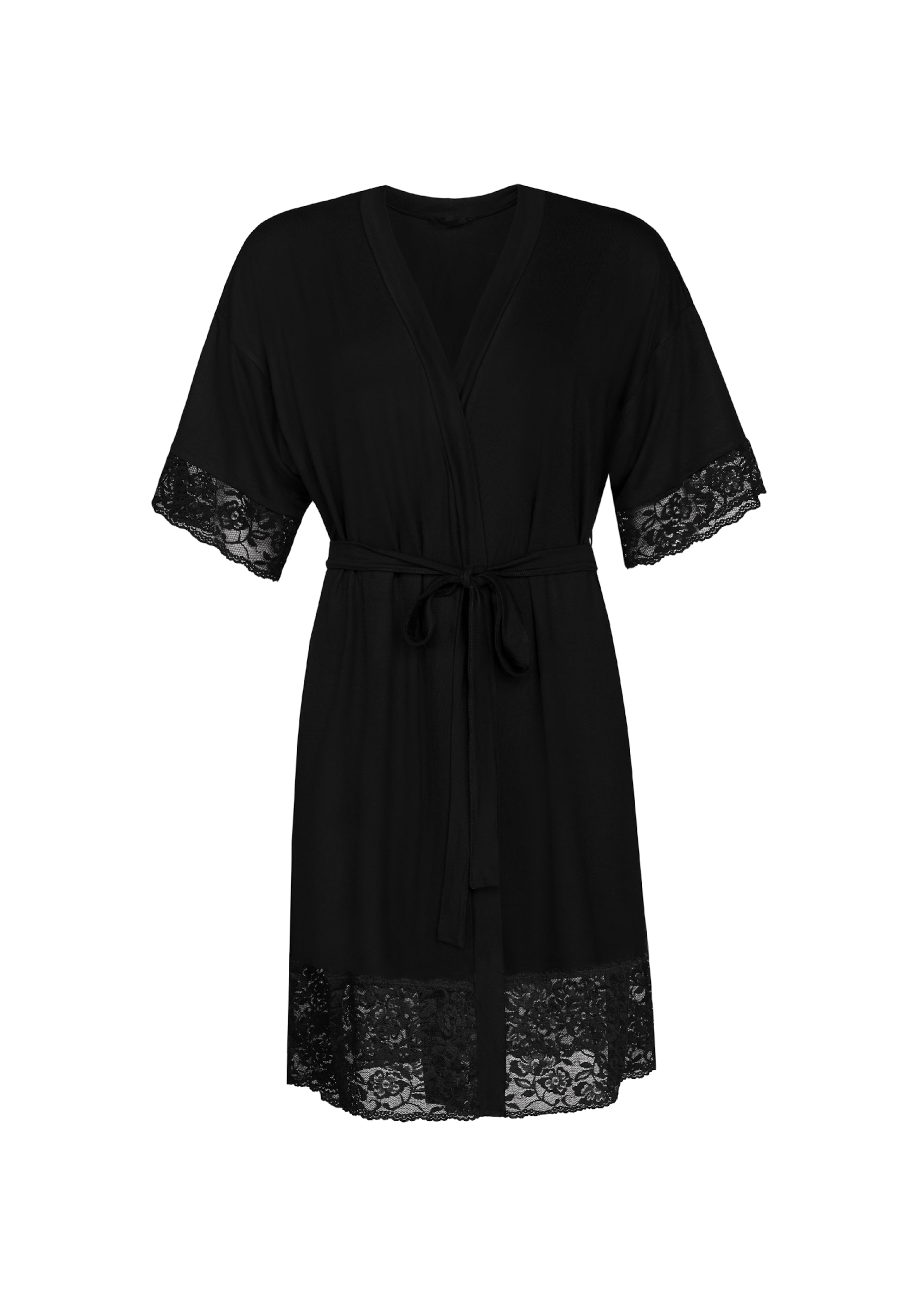 TEYLI Hommikumantel 'Gloria', värv must: eest vaates