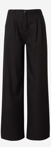 Trendyol Zvonové kalhoty Kalhoty se sklady v pase – černá: přední strana