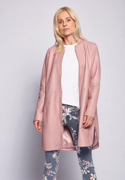 Maze Between-Seasons Coat '420-20-40' in Pink, View model