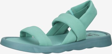 FLY LONDON Strap Sandals in Green: front