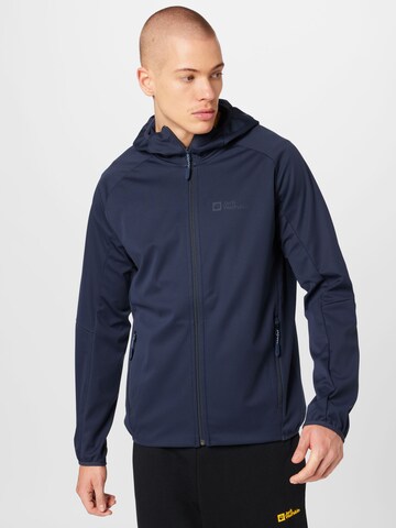 JACK WOLFSKIN - Casaco outdoor 'FELDBERG' em azul: frente