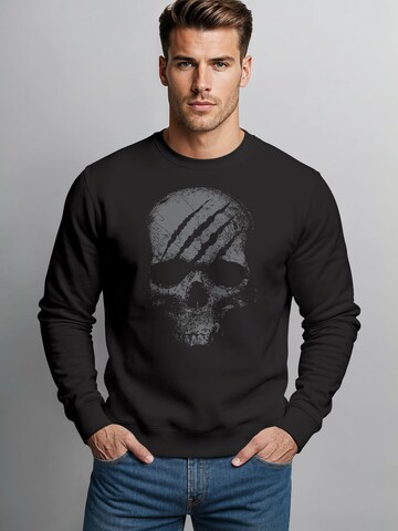 Neverless Sweatshirt 'Skull Gym' in Black