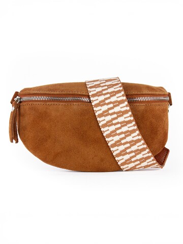 lePelou Fanny Pack 'TINA small' in Brown: front