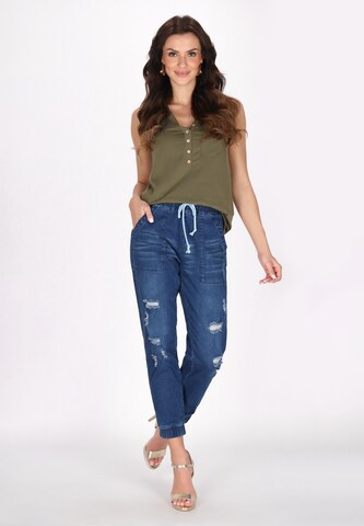 faina Tapered Jeans 'Fashion Look' in Blue