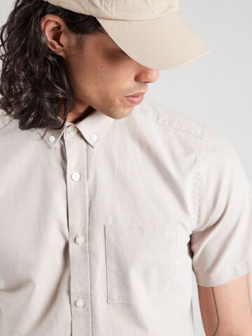 Only & Sons Regular fit Button Up Shirt 'ONSALVARO' in Beige