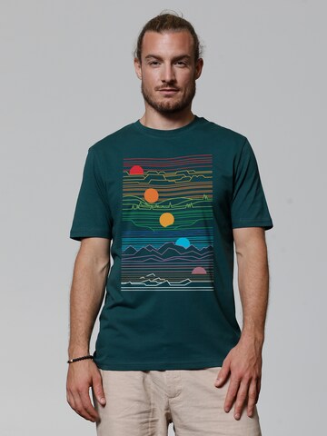 T-Shirt 'Sun And Moon' Watapparel en vert : devant