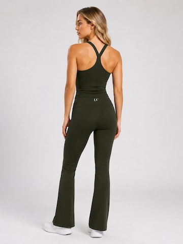 La V Flared Sportbroek 'Flared sportlegging Faye' in Groen