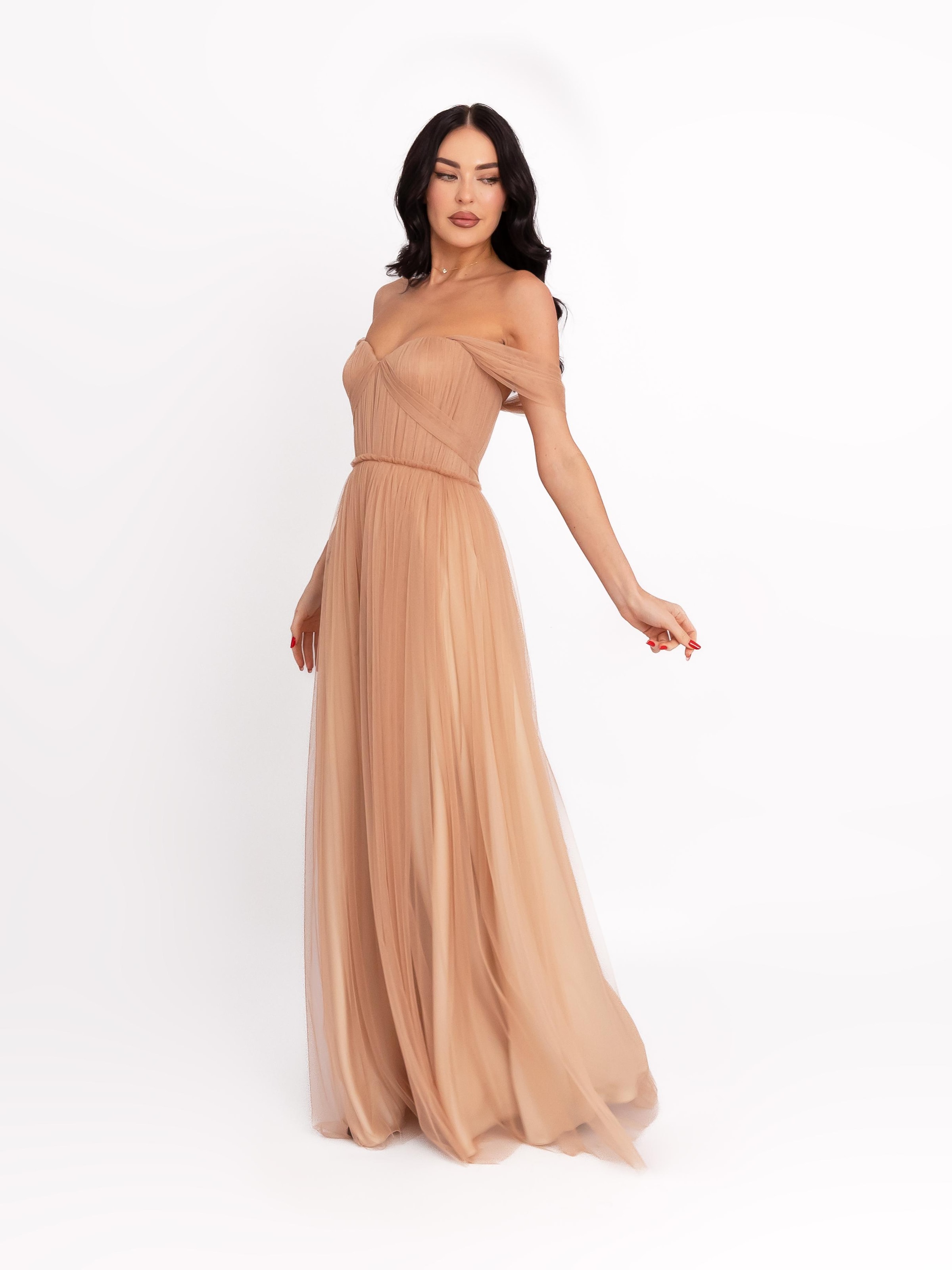acob a porter Abendkleid‌‌‌‌‌‌‌‌‌‌ in Beige