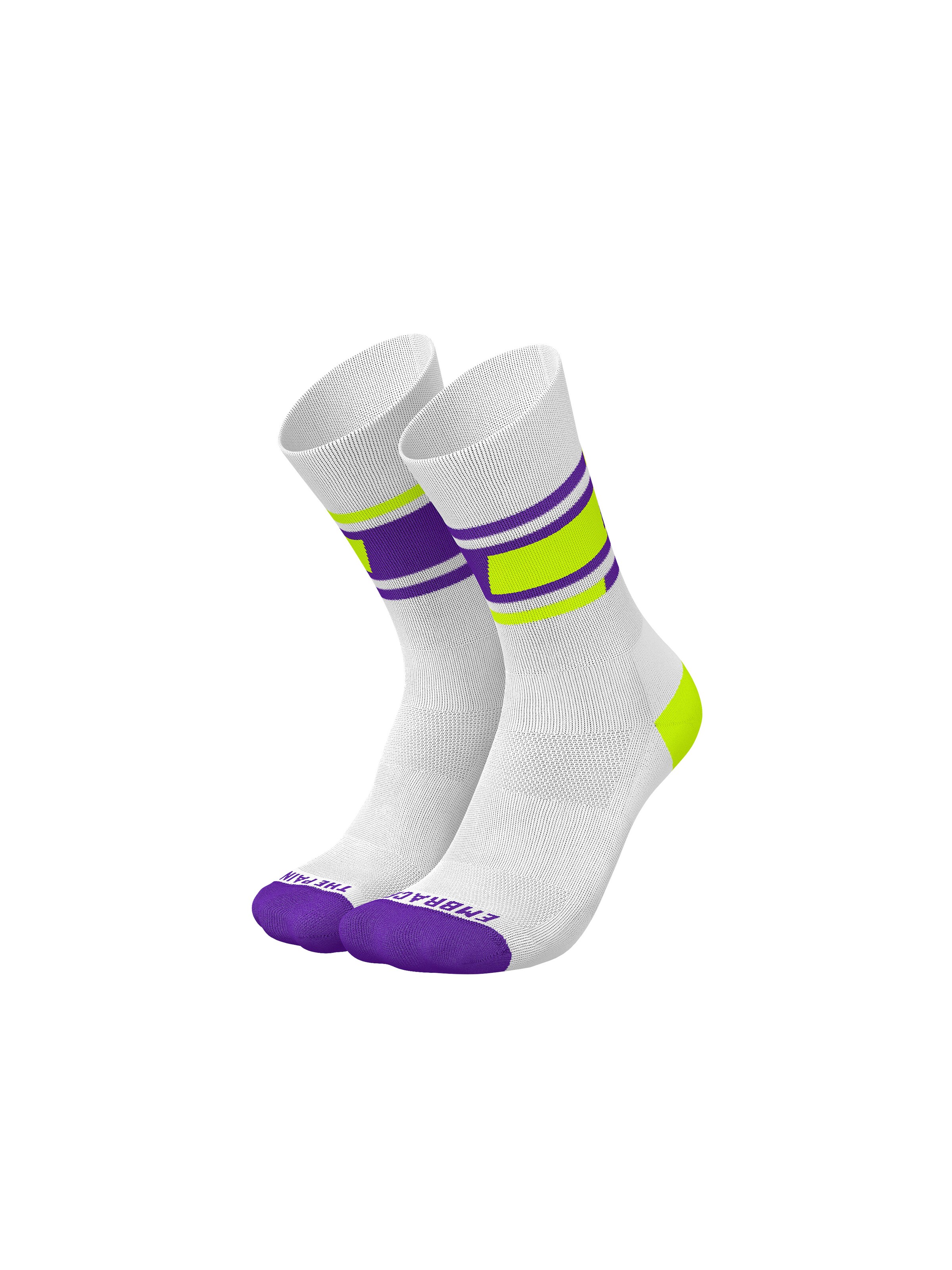 INCYLENCE Athletic Socks 'MOTTO RUNNING' in Purple