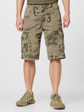 CAMP DAVID Regular Cargo Pants in Green: front