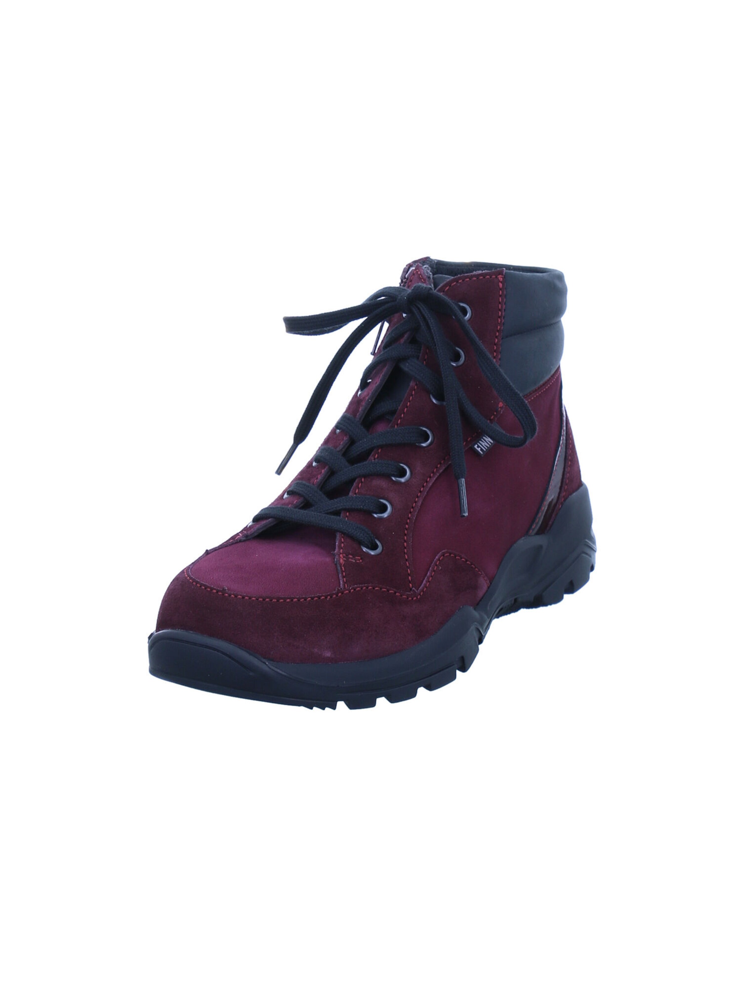 Finn Comfort Lace-Up Ankle Boots 'Temuco' in Red: front