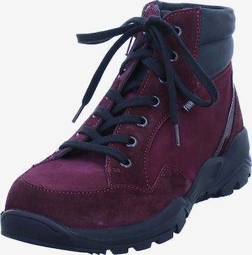 Finn Comfort Lace-Up Ankle Boots 'Temuco' in Red: front