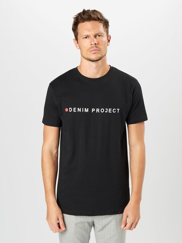 Coupe regular T-Shirt Denim Project en noir : devant