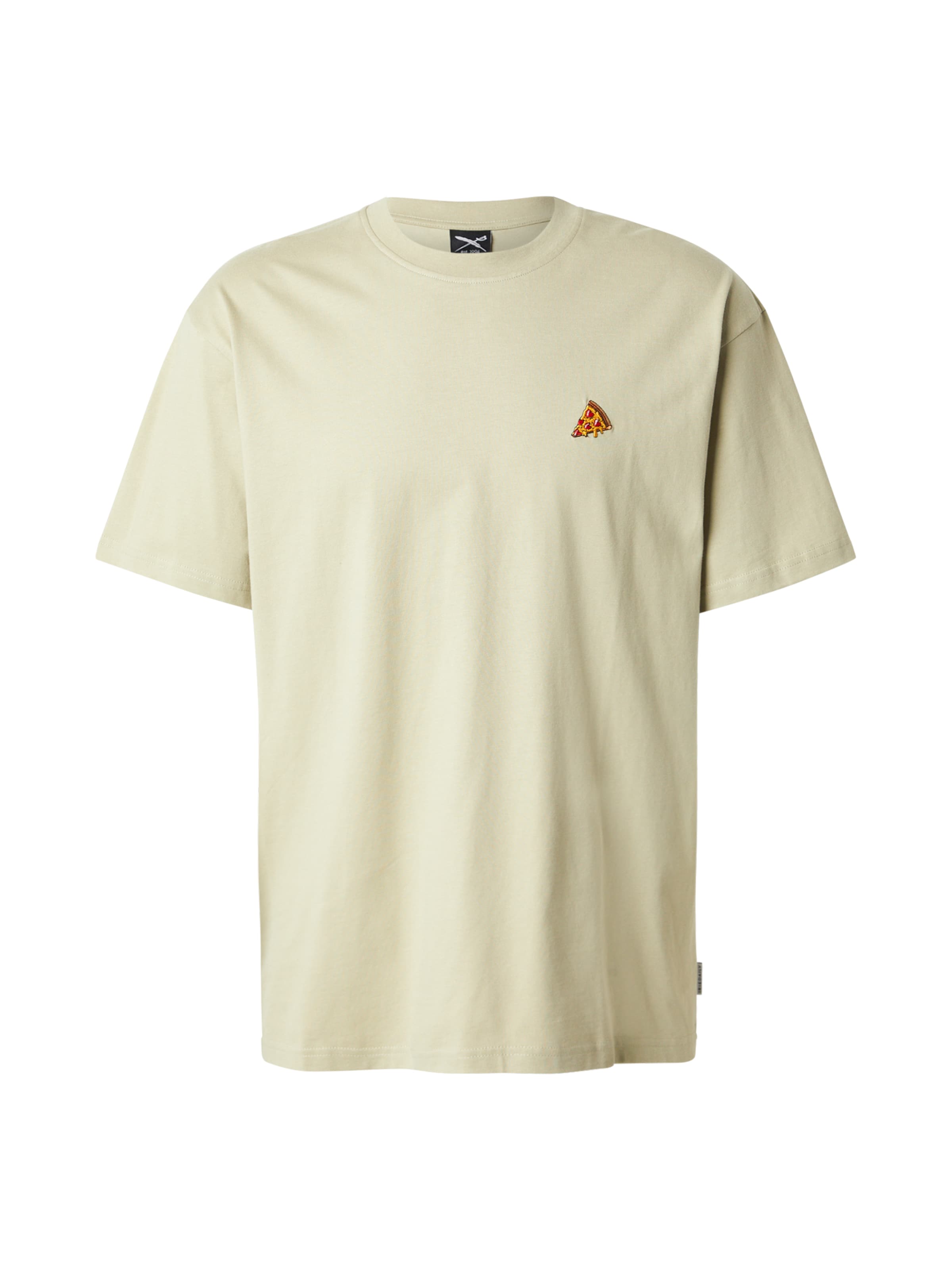 Iriedaily Μπλουζάκι 'Pizza Slice' σε πράσινο: μπροστά