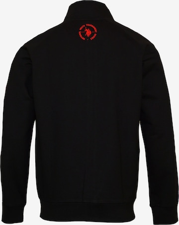 U.S. POLO ASSN. Sweatjacke 'Tarv' in Schwarz