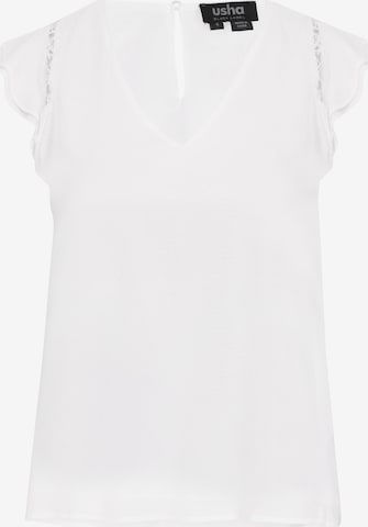 Chemisier 'Fashion Look' usha BLACK LABEL en blanc : devant