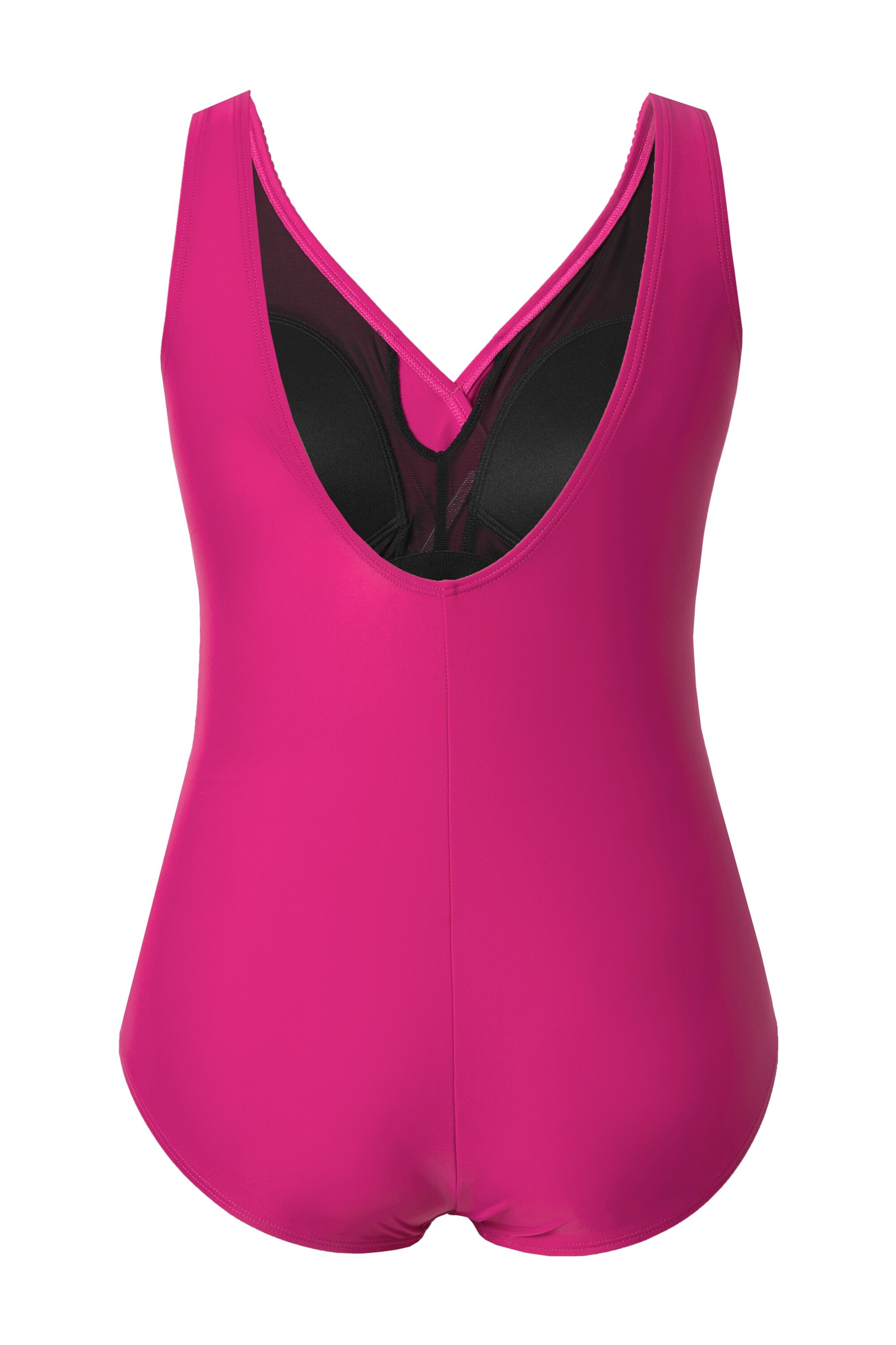 Ulla Popken Bustier Badeanzug in Pink