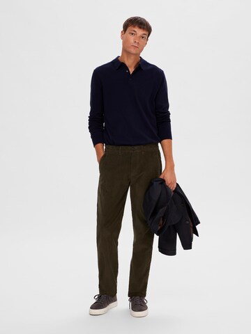 regular Pantaloni chino 'Miles' di SELECTED HOMME in verde