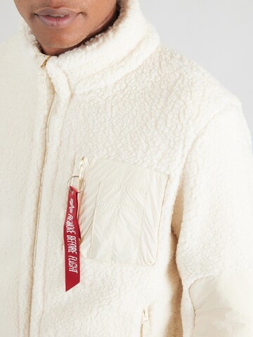 ALPHA INDUSTRIES Fleece Jacket 'Sherpa' in White