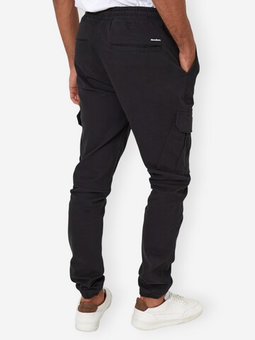 Threadbare Slimfit lange Cargohose 'Garrix' in Schwarz