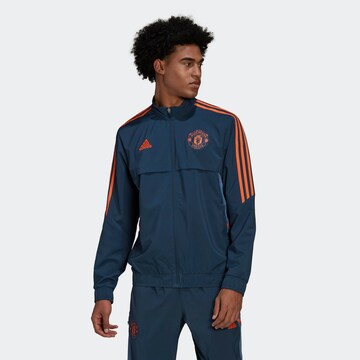 ADIDAS SPORTSWEAR Athletic Jacket 'Manchester United Condivo 22' in Blue: front