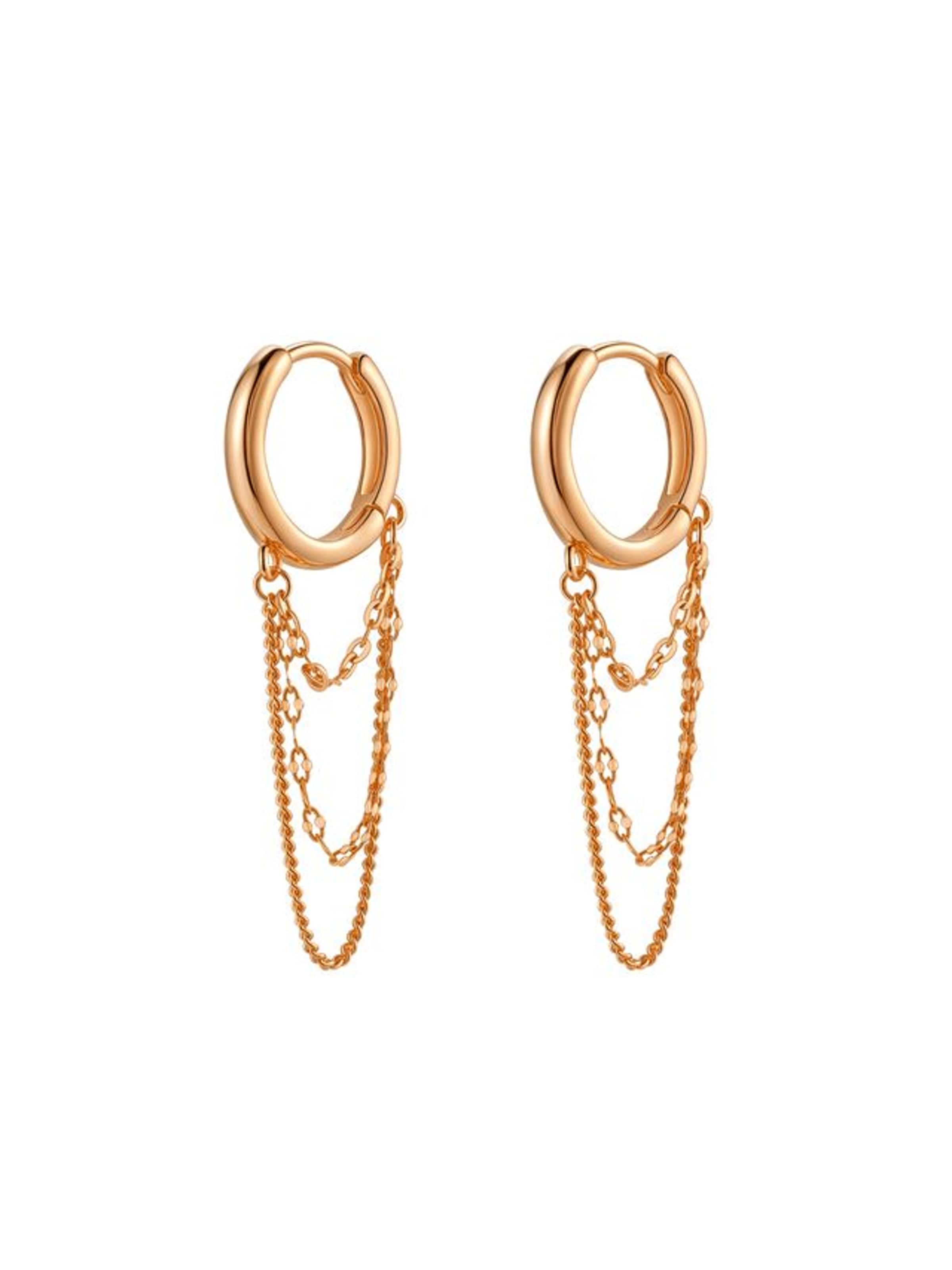 Orecchini 'Cascade' di Hey Happiness in oro