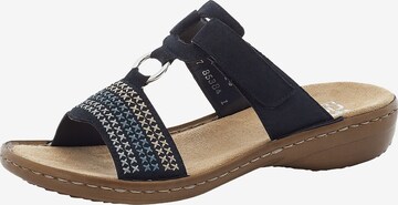 Rieker Mules in Blue: front