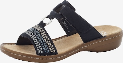 Rieker Sapato aberto em estuque / azul céu / azul escuro / branco, Vista do produto
