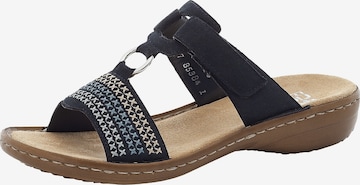 Rieker Mules in Blue: front