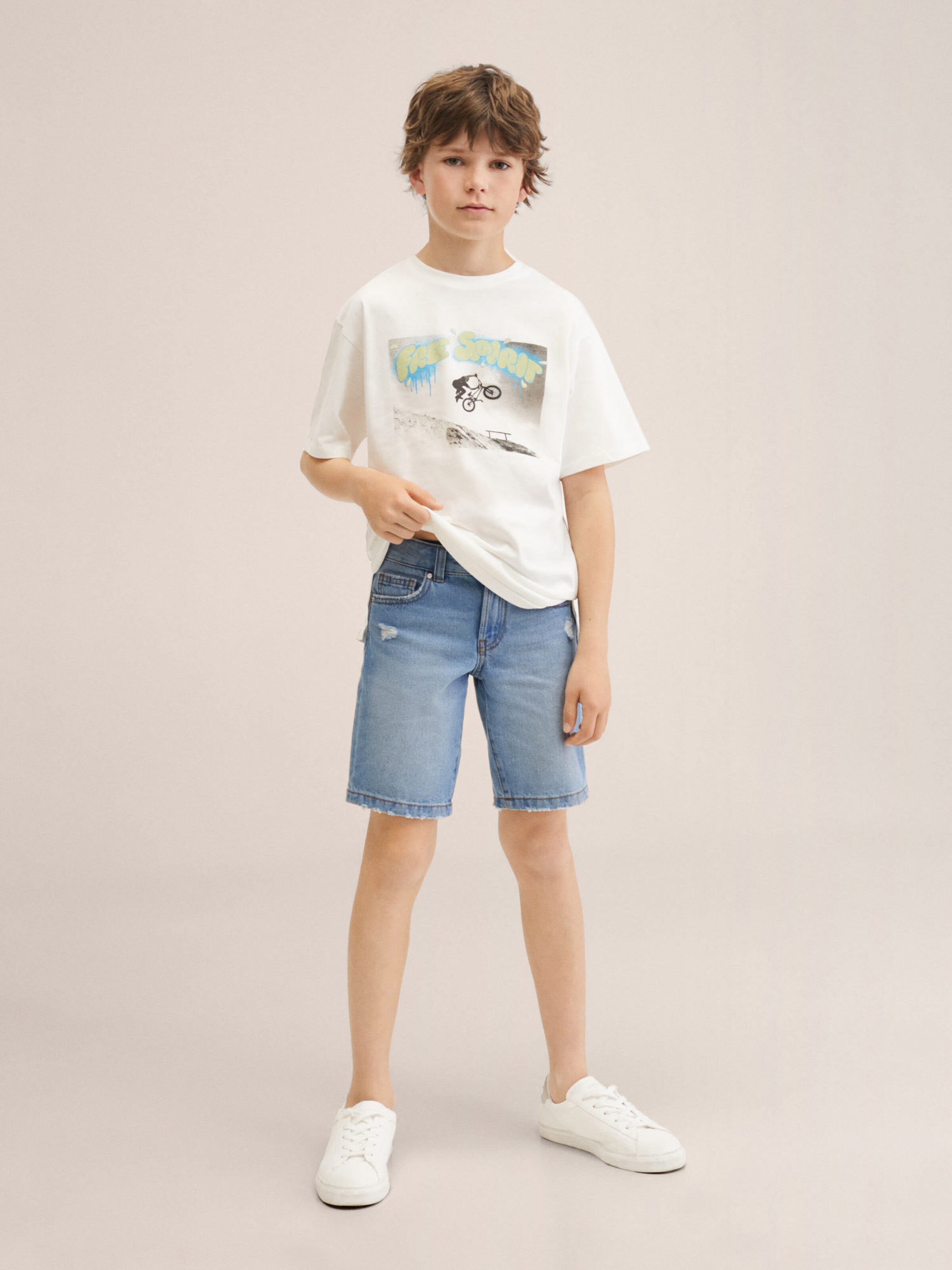 Kinder Teens (Gr. 140-176) MANGO KIDS Shorts 'Enzo' in Blau - OJ98447 Kinder Teens (Gr. 140-176) MANGO KIDS Shorts 'Enzo' in Blau - OJ98447