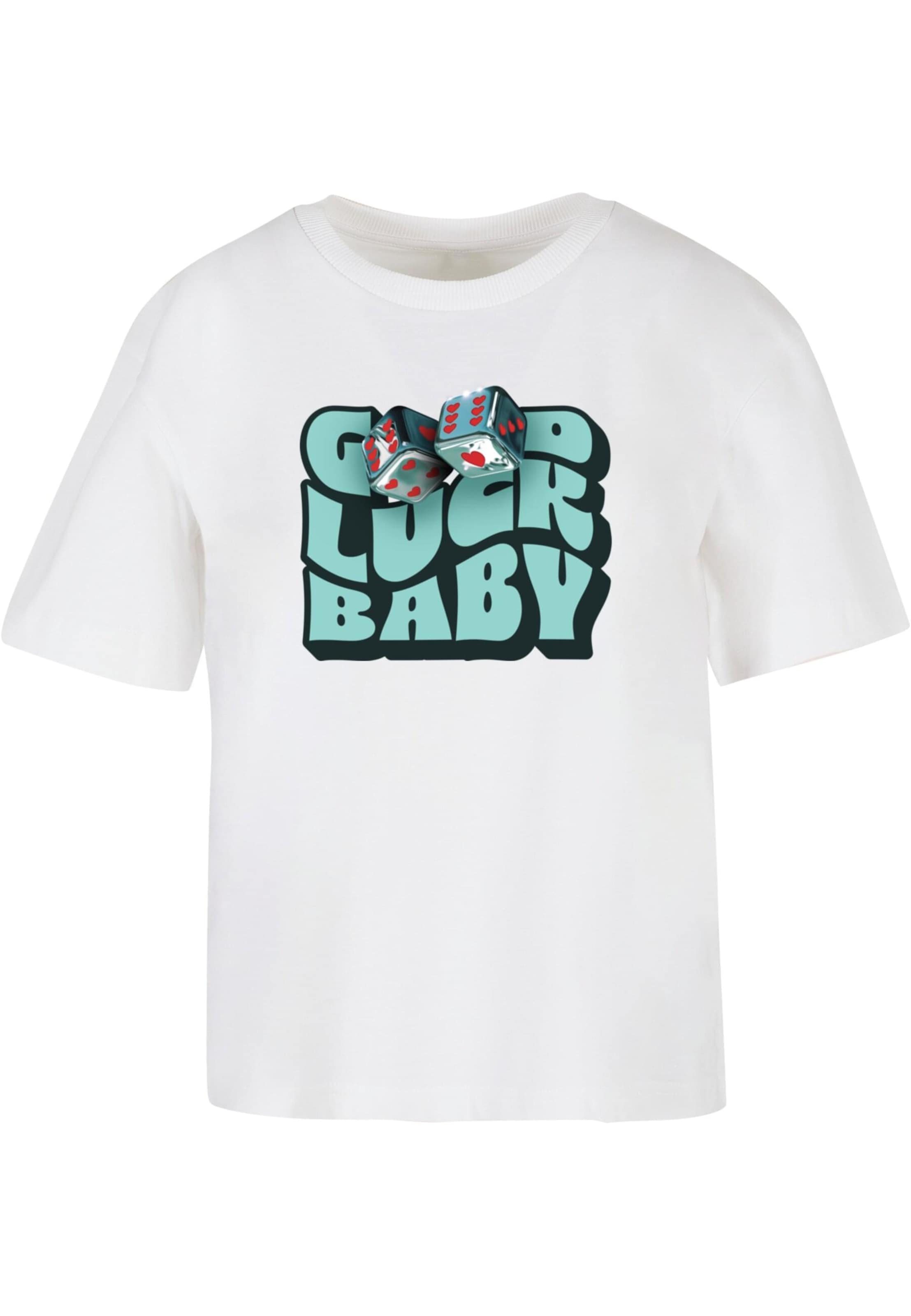 Miss Tee - Camiseta 'Good Luck Baby' en blanco: frente