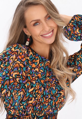 Robe IZIA en mélange de couleurs
