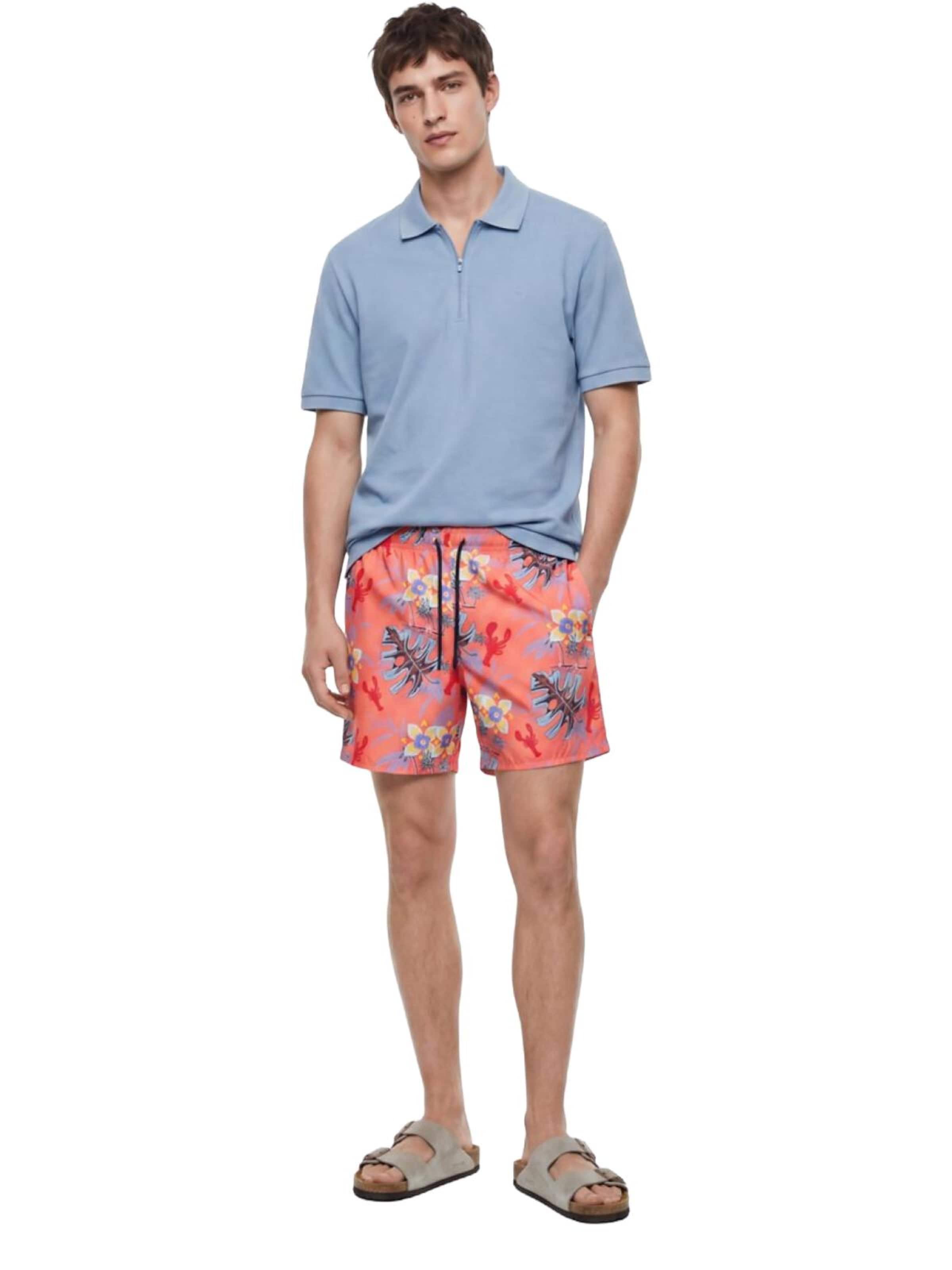 LTB Jeans - Camiseta 'LTB Jeans Herren-Polohemd aus Piqué mit Reißverschluss' en azul: frente